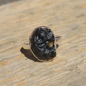 Natural Tektite 925 Ring